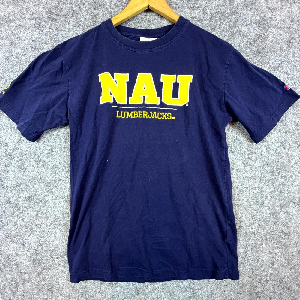 Northern Arizona Lumberjacks T-Shirt Mens Medium Blue‎ Champion Football NCAA